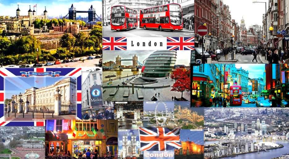 Londyn-collage puzzle ze zdjęcia