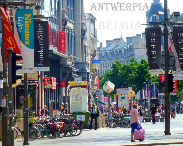 Kolorowa Antwerpia puzzle ze zdjęcia