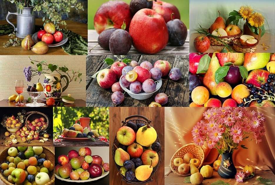 Jabłka, gruszki i śliweczki puzzle online ze zdjęcia
