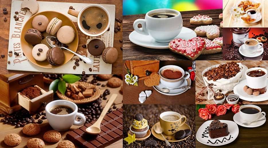 Kawa i ciasteczko puzzle online ze zdjęcia