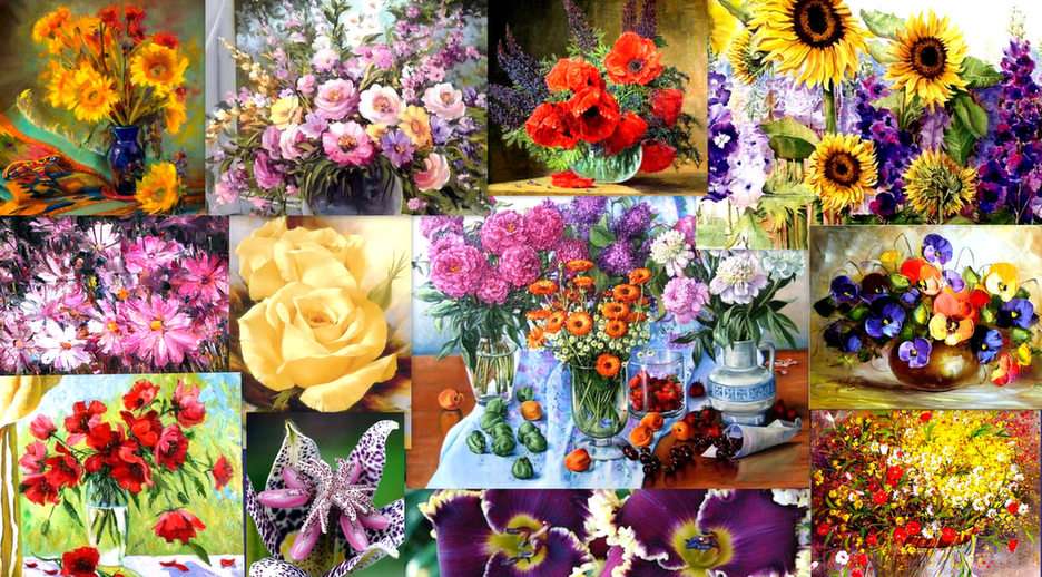 Kwiaty puzzle ze zdjęcia