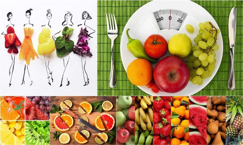 Owoce i warzywa puzzle ze zdjęcia