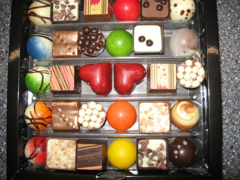 czekoladki puzzle online