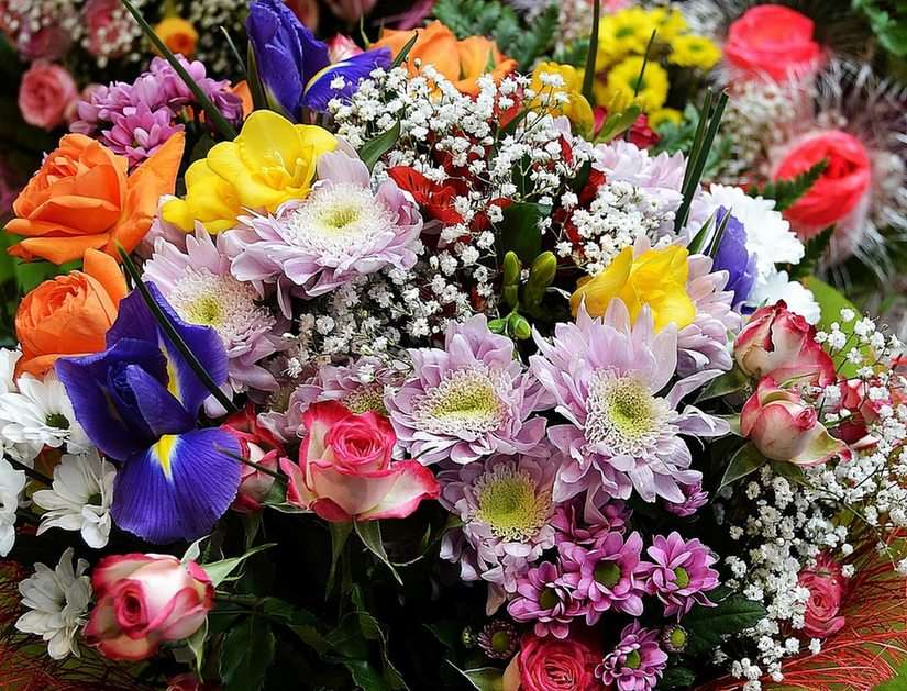 Bukiet kwiatów puzzle online ze zdjęcia
