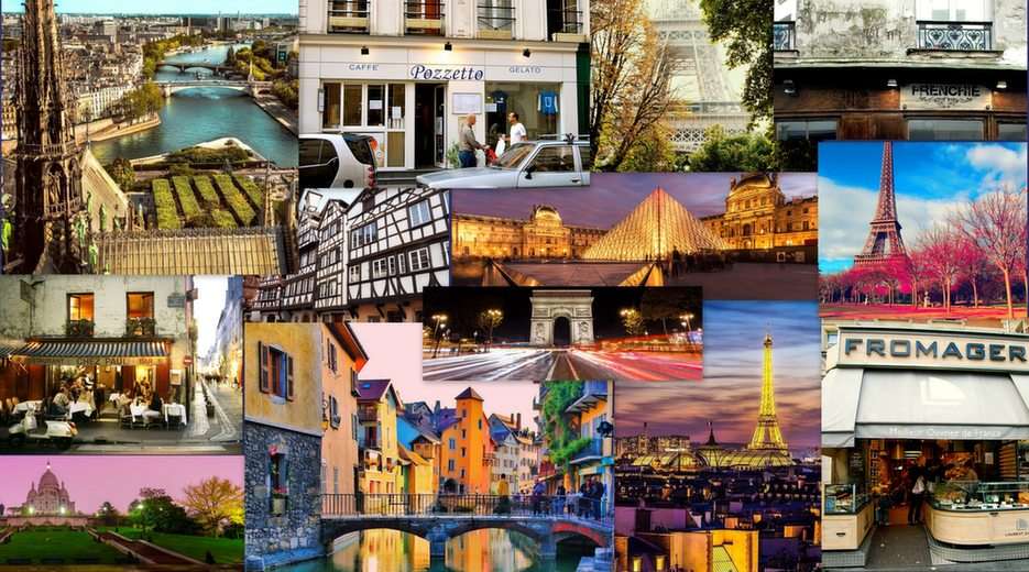 Francja-collage puzzle online