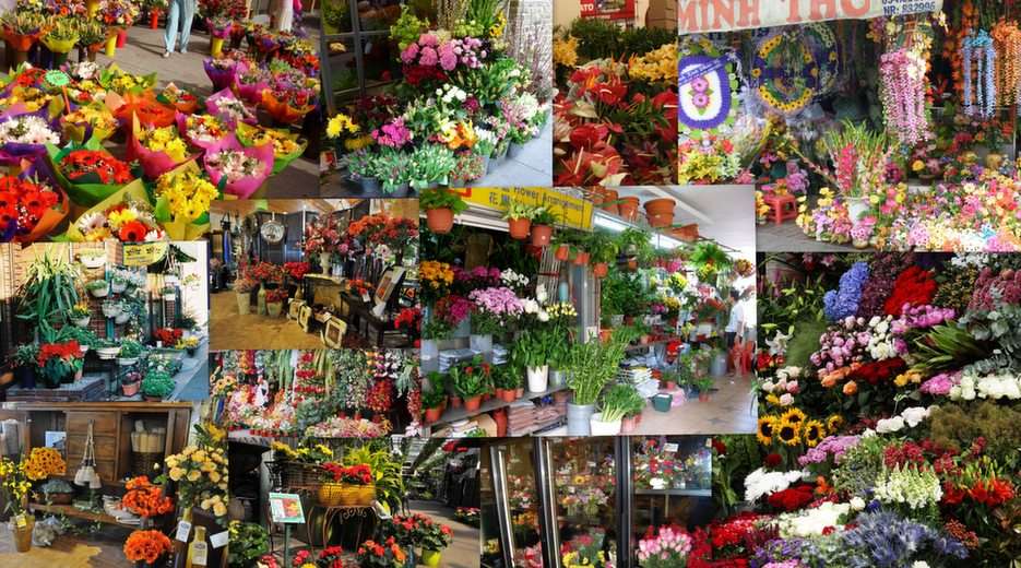 Kwiaciarnie puzzle online ze zdjęcia