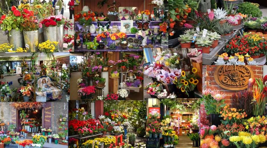 Kwiaciarnie puzzle online ze zdjęcia