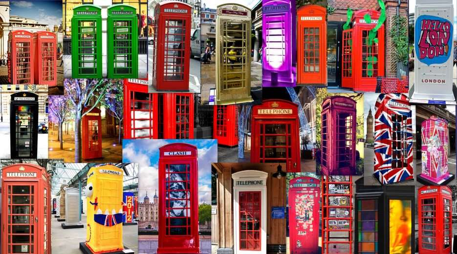 Londyn-budki puzzle online ze zdjęcia
