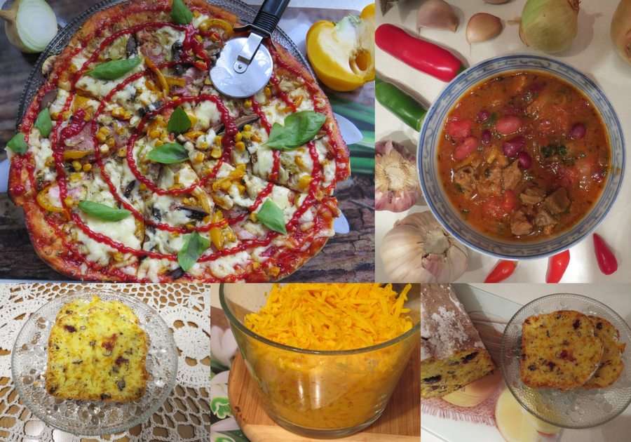 Kolaż kulinarny puzzle online ze zdjęcia