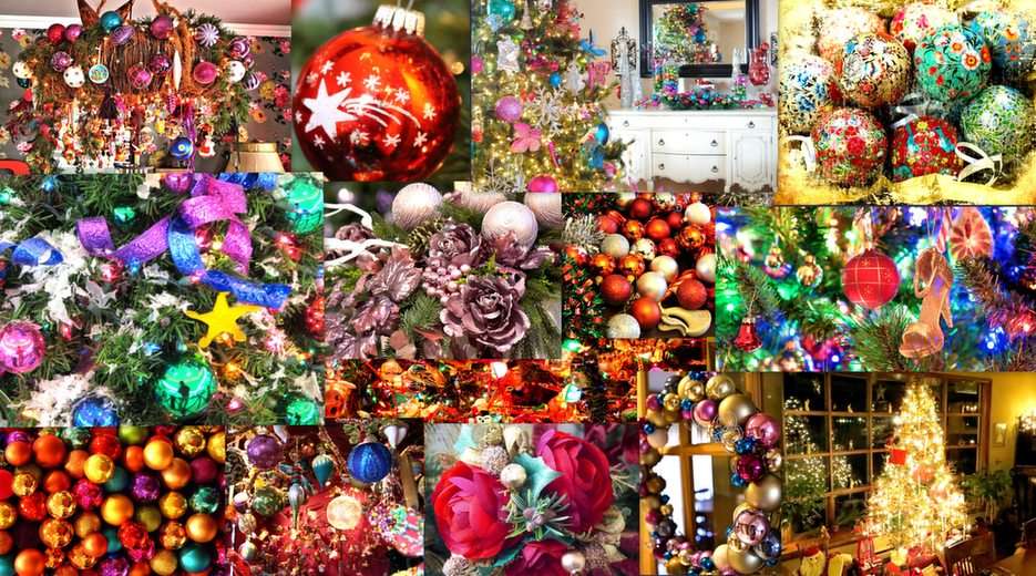 Świąteczny  collage puzzle ze zdjęcia