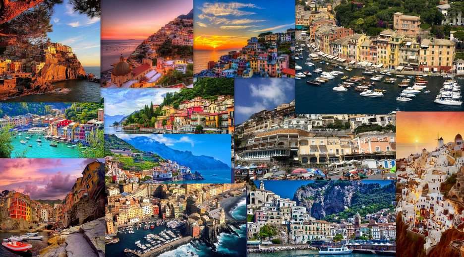 Włochy-collage puzzle online ze zdjęcia
