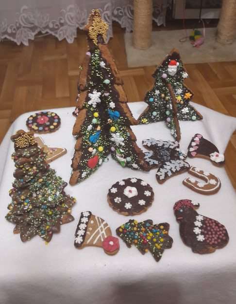 Słodka dekoracja świąteczna puzzle online ze zdjęcia