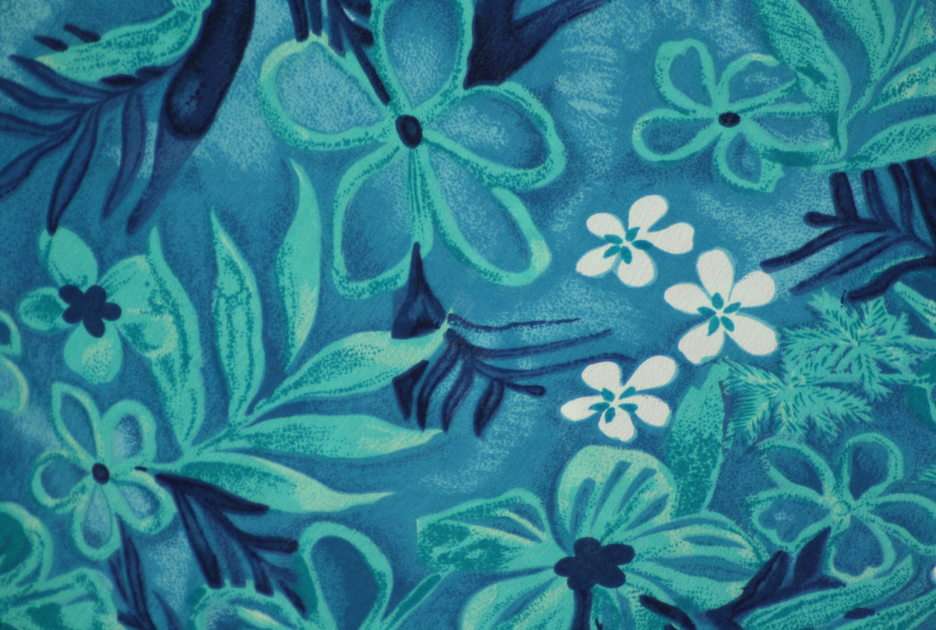 niebieskie kwiaty na tkaninie puzzle online ze zdjęcia