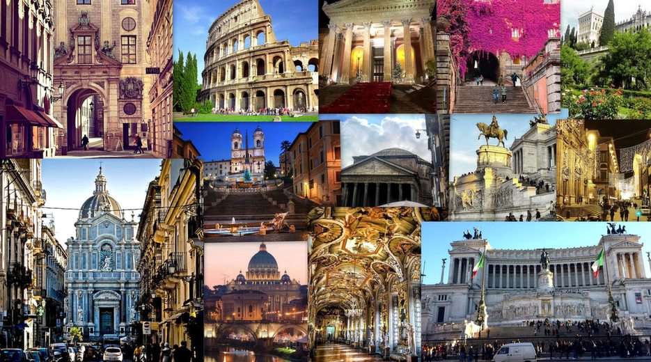 Rzym-collage puzzle online ze zdjęcia