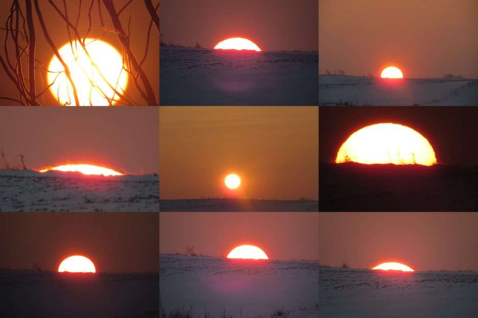 Styczniowy zachód Słońca puzzle online ze zdjęcia