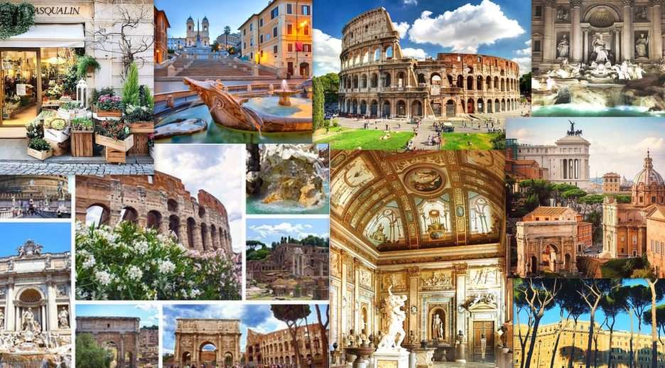 Rzym-collage puzzle online ze zdjęcia