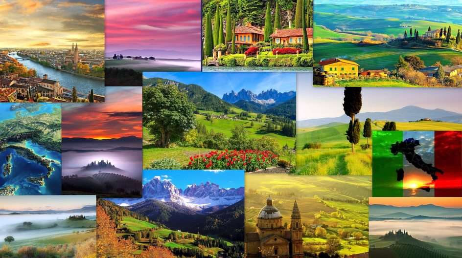 Włoskie pejzaże puzzle online ze zdjęcia