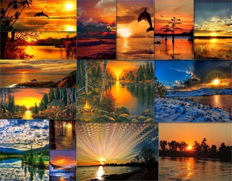 Zachody słońca puzzle ze zdjęcia