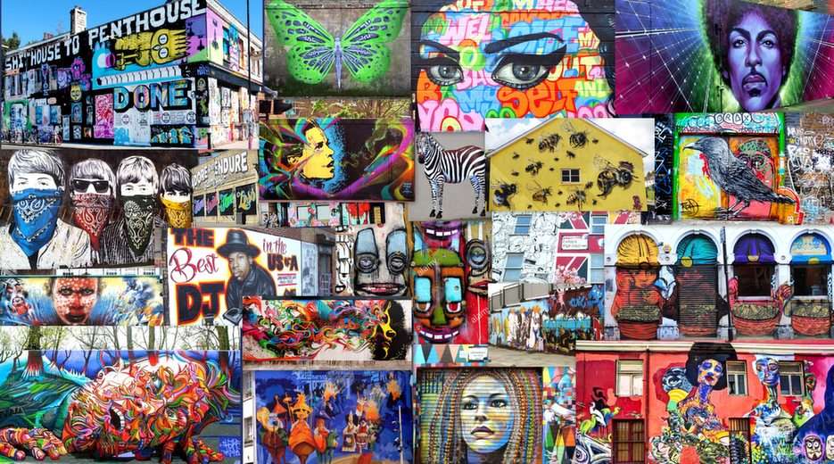 Londyn-grafitti puzzle online ze zdjęcia