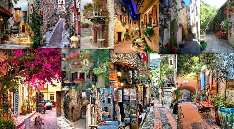 Włochy-zaułki puzzle ze zdjęcia