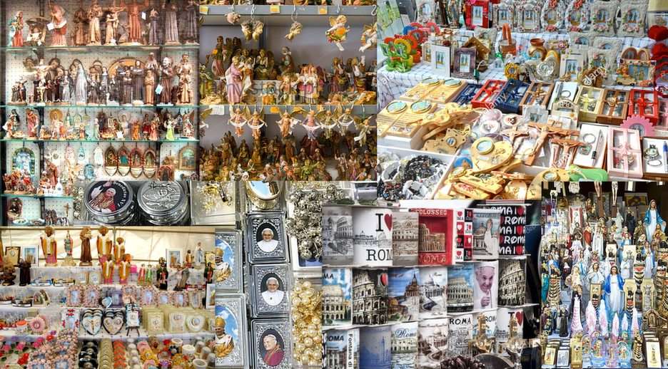 Pamiątki  religijne z Włoch puzzle online ze zdjęcia