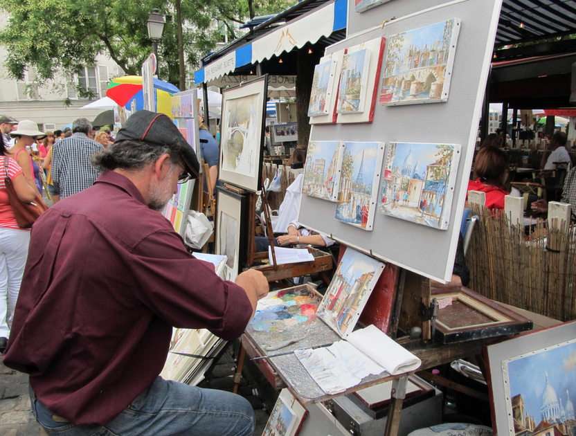 Na Montmartre - Paryż puzzle online ze zdjęcia