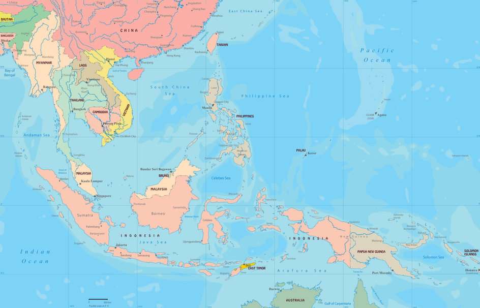 Azja Południowo-Wschodnia puzzle online ze zdjęcia