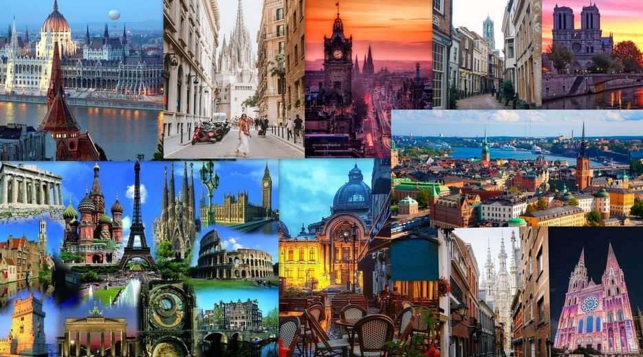 Miasta z wieżą puzzle online ze zdjęcia