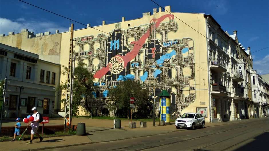 Łódzki mural puzzle online ze zdjęcia