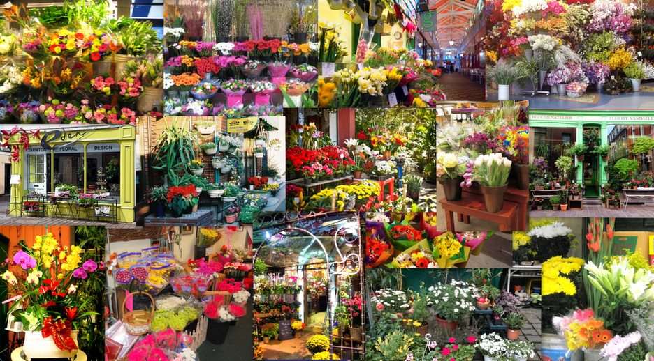 kwiaciarnie puzzle online ze zdjęcia