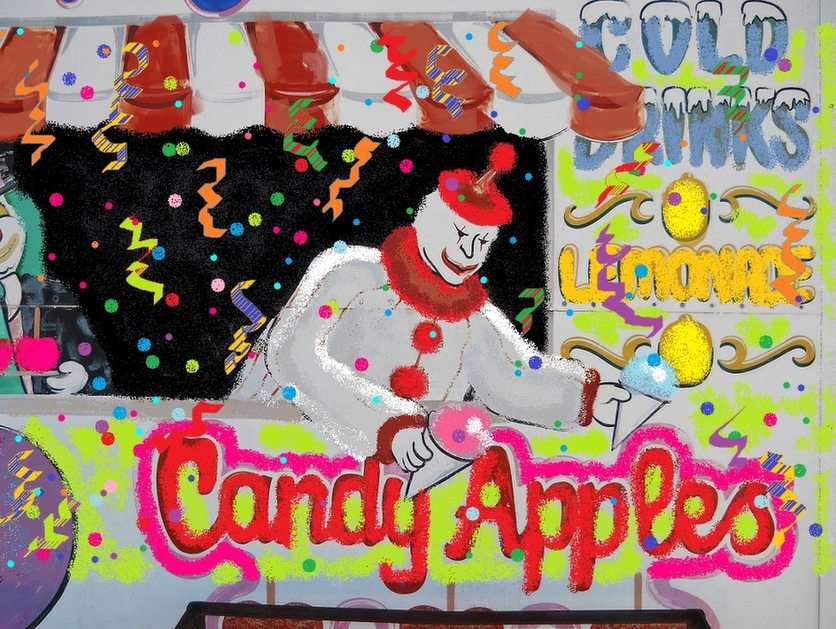 klaunów z jabłek cukierków puzzle online ze zdjęcia