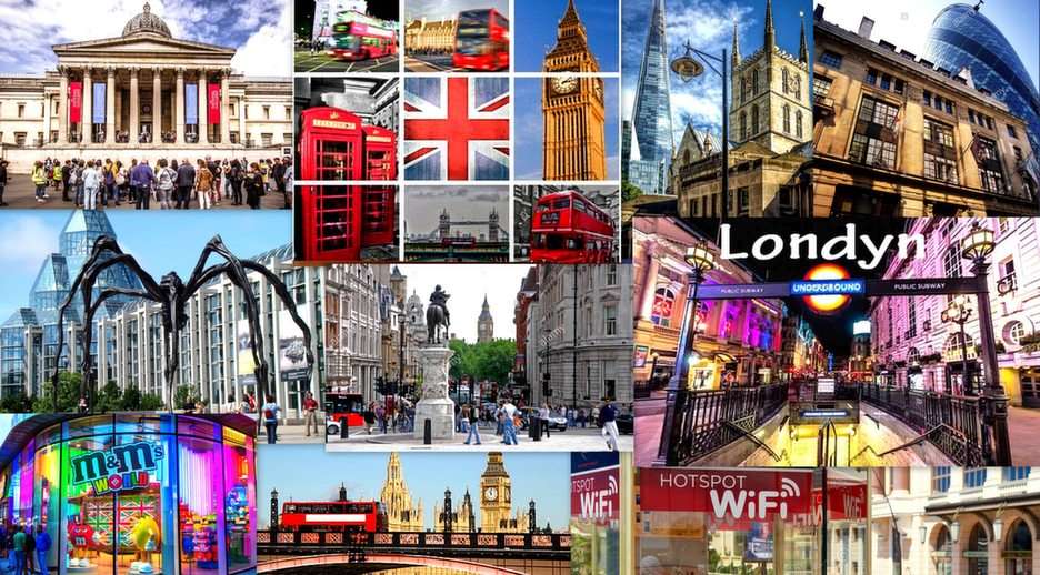Londyn-collage puzzle online ze zdjęcia