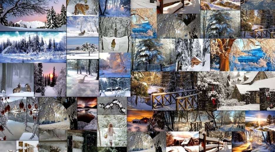 zima puzzle online ze zdjęcia