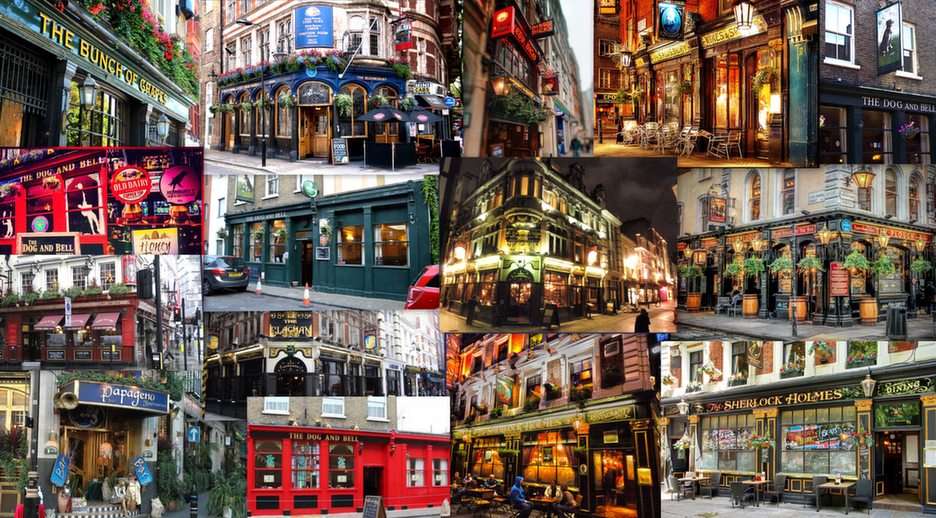 Londyn-puby puzzle online ze zdjęcia