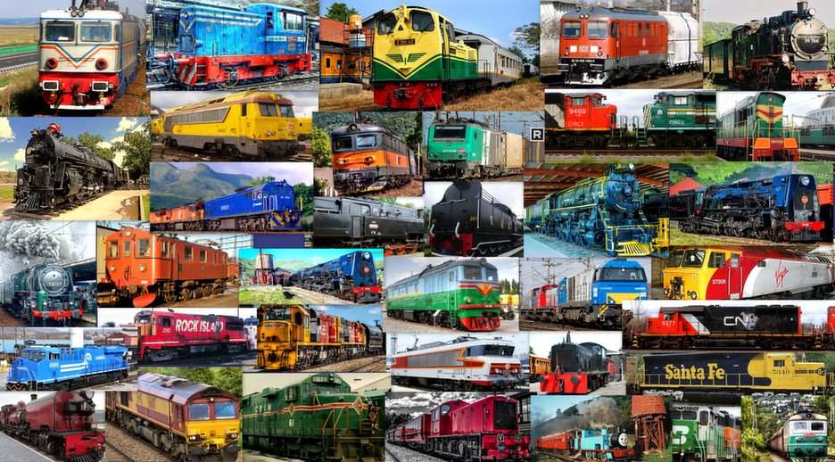 lokomotywy puzzle online