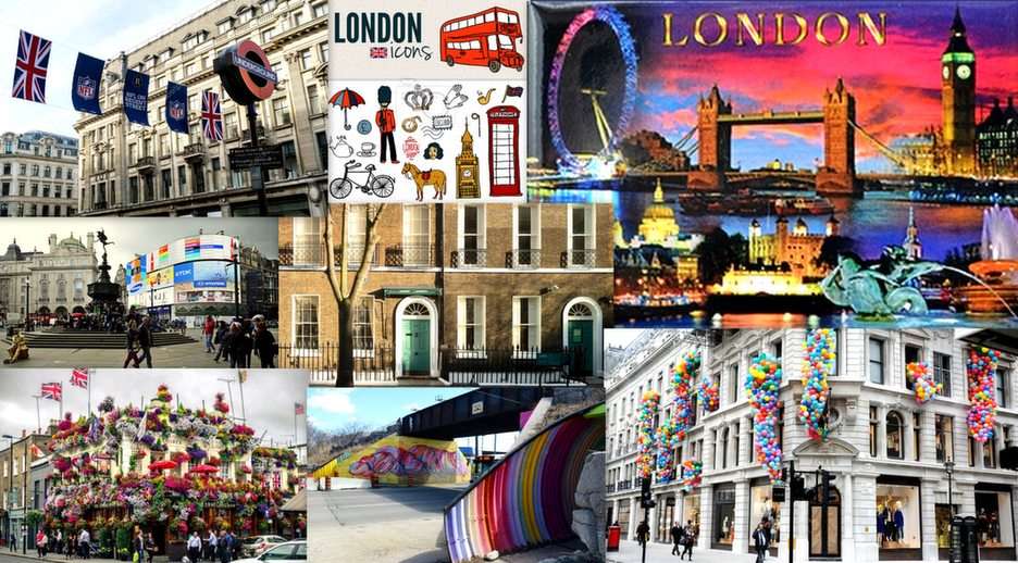 Londyn-collage puzzle online ze zdjęcia