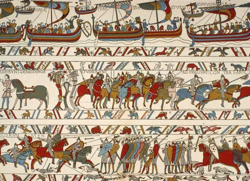 Tkanina z Bayeux puzzle online ze zdjęcia