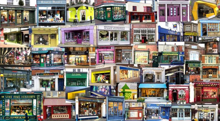 Londyn sklepiki puzzle online ze zdjęcia