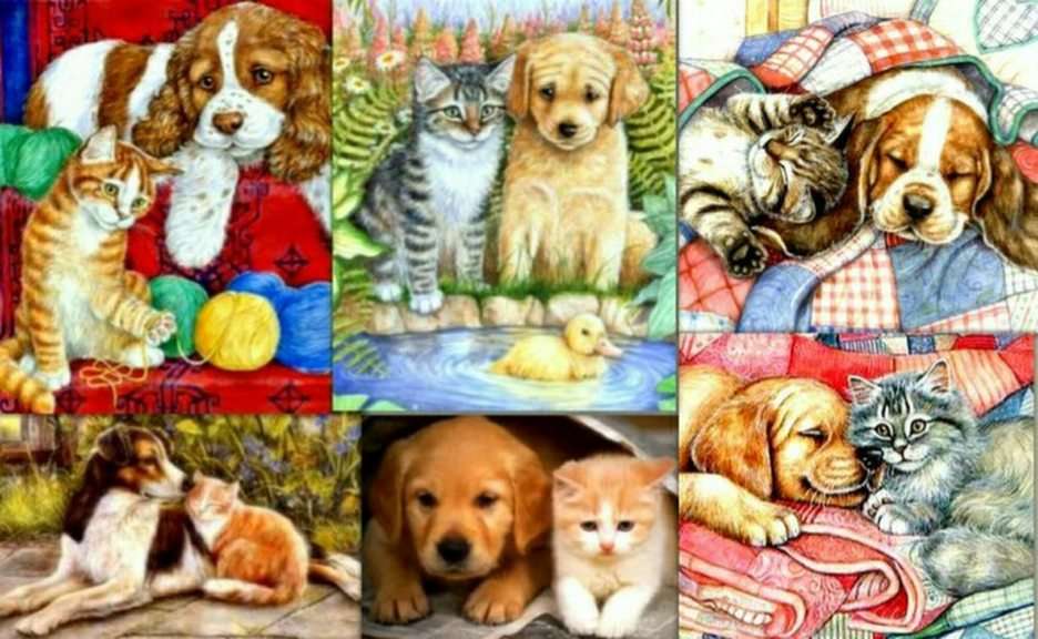 Jak pies z kotem puzzle online