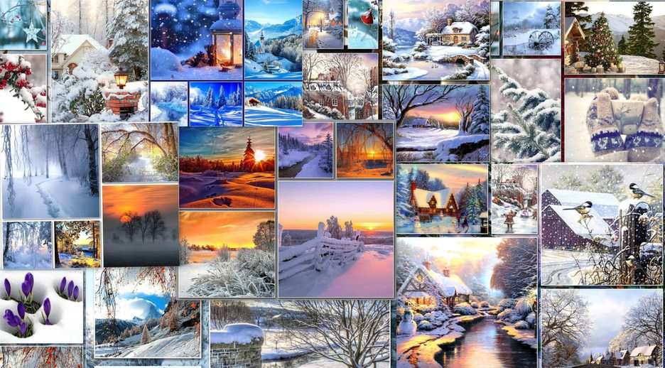 urocze obrazki zimy puzzle online ze zdjęcia