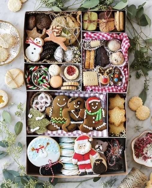 Świąteczne słodkości puzzle online ze zdjęcia