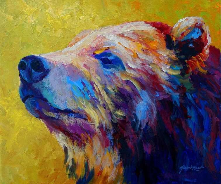 Niedźwiedź Malarstwo puzzle online