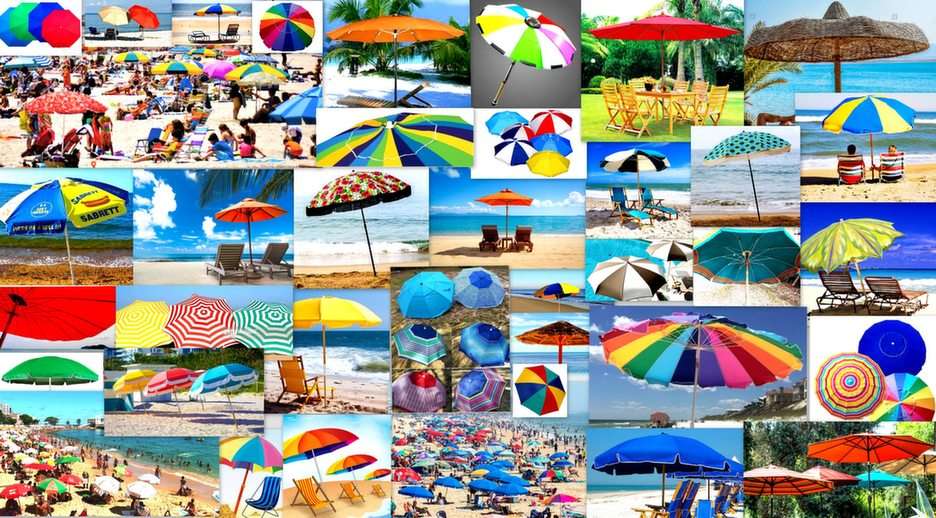 plażowe parasolki puzzle