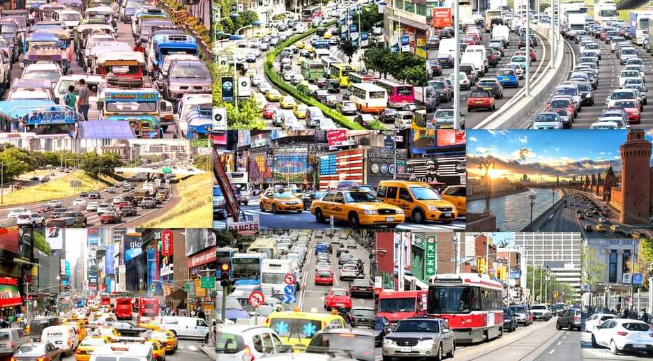 ruch uliczny w wielkim mieście puzzle online