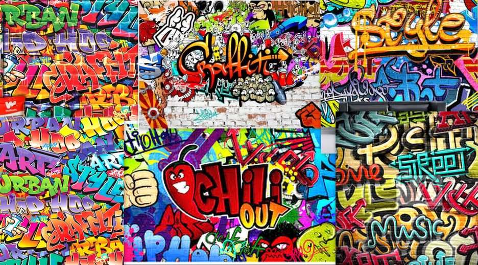 kolorowe graffiti puzzle online