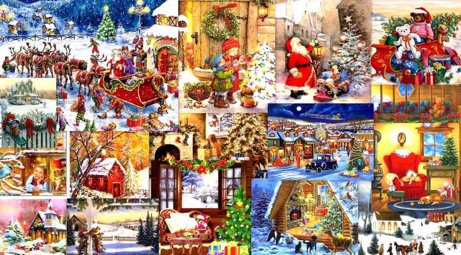 bajecznie świąteczne obrazki puzzle online ze zdjęcia