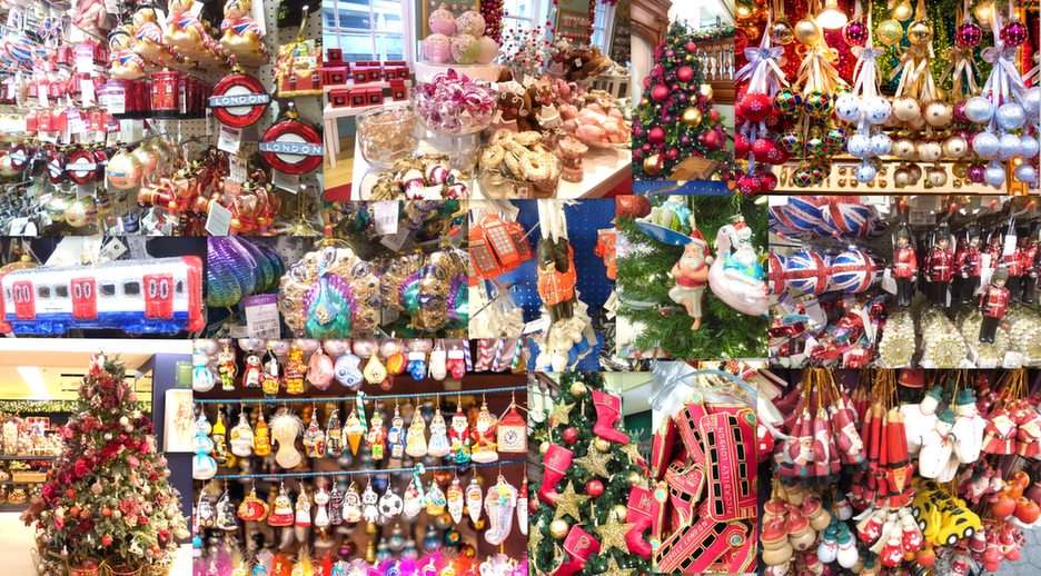 Londyn-świąteczny w sklepach puzzle online ze zdjęcia
