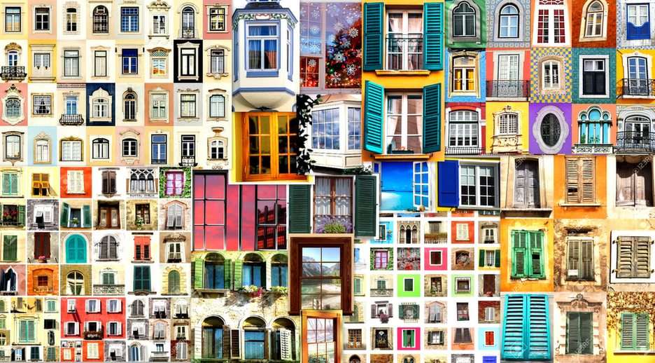 kolorowe okna puzzle online