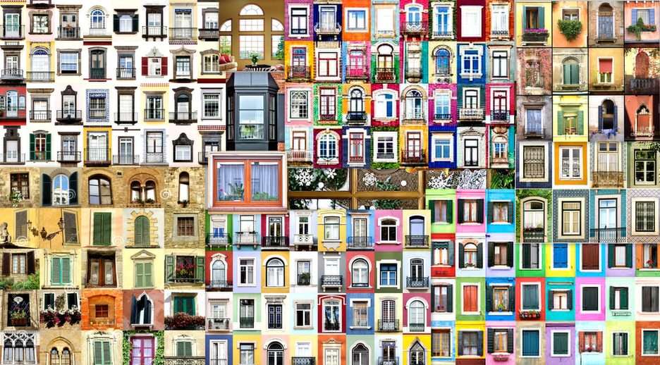 kolorowe okna puzzle online ze zdjęcia