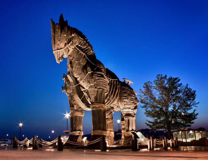 Trojański koń trojański puzzle online ze zdjęcia